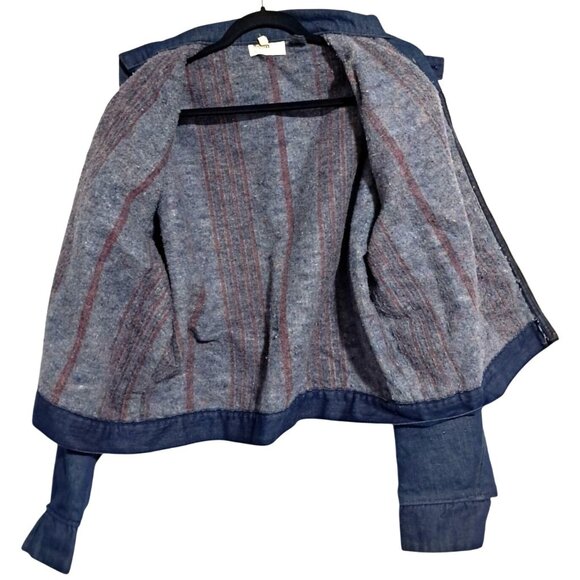 Vintage 1970s Montgomery Ward 101 Blanket Lined Denim Trucker Jacket Men's Size - Picture 5 of 11